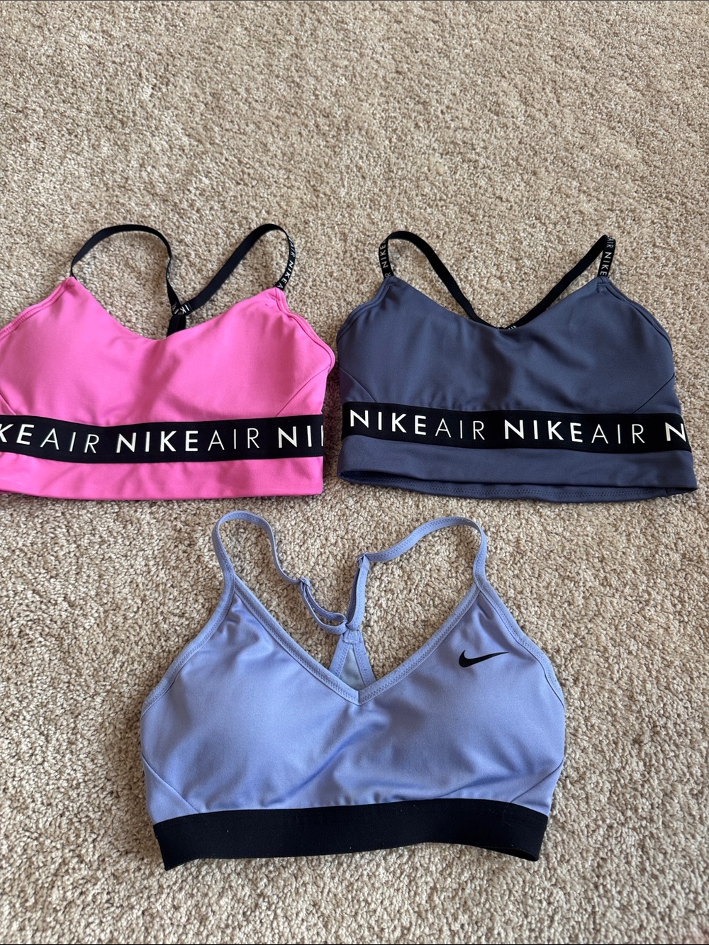 Nike Women's Sports Bra Set - Pink, Gray & Lavender